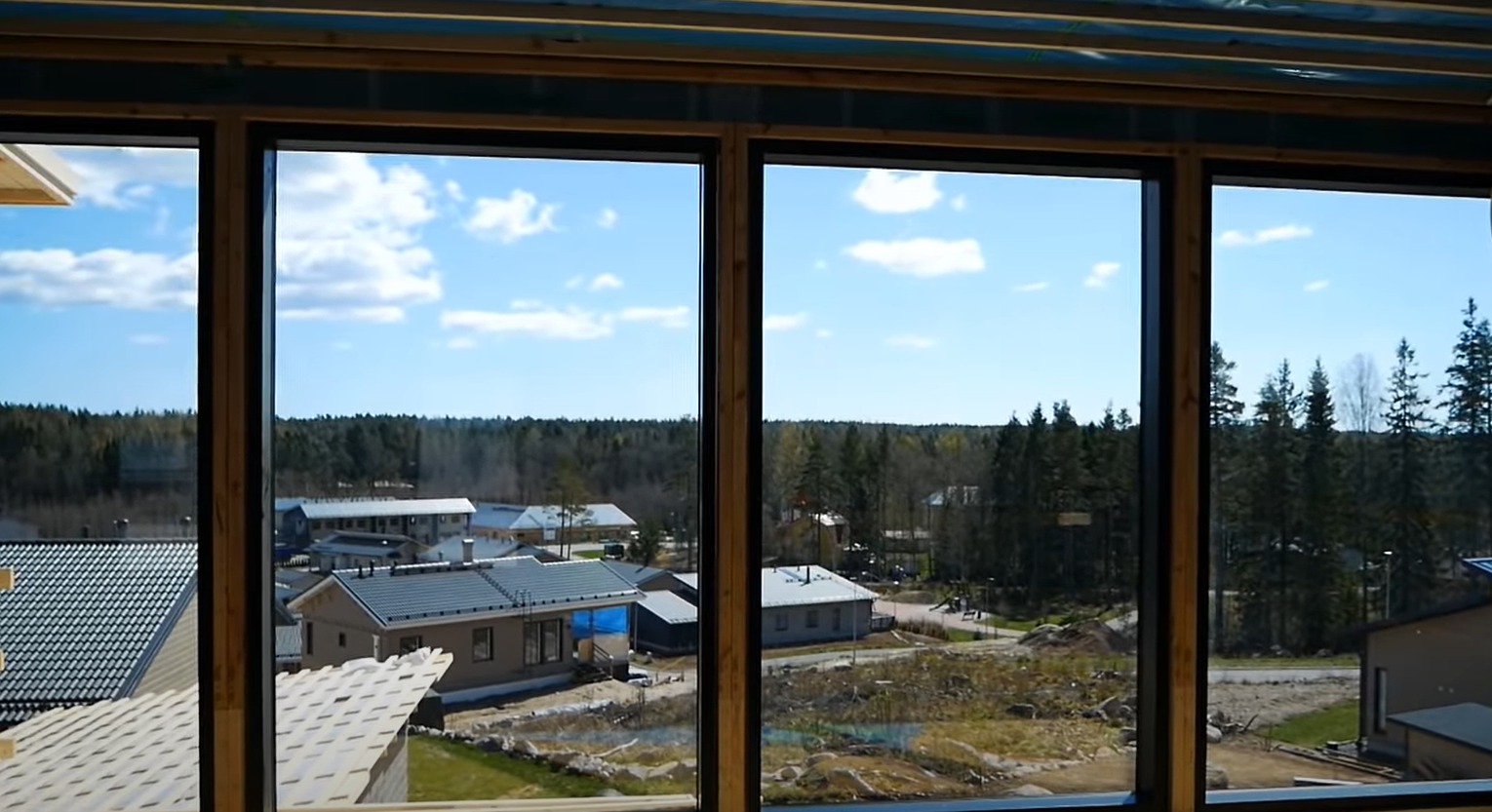 Установка глухих алюминиевых окон